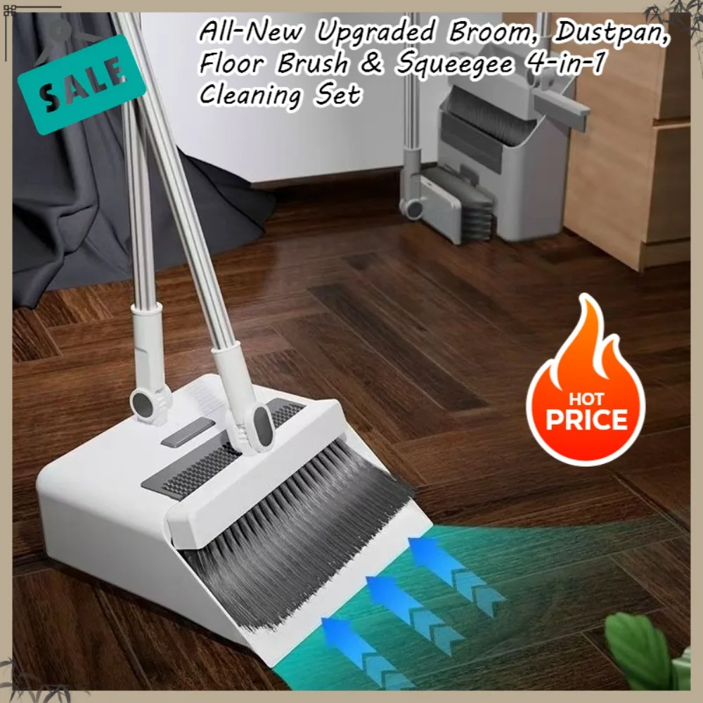 4-in-1 Broom Dustpan Set 1