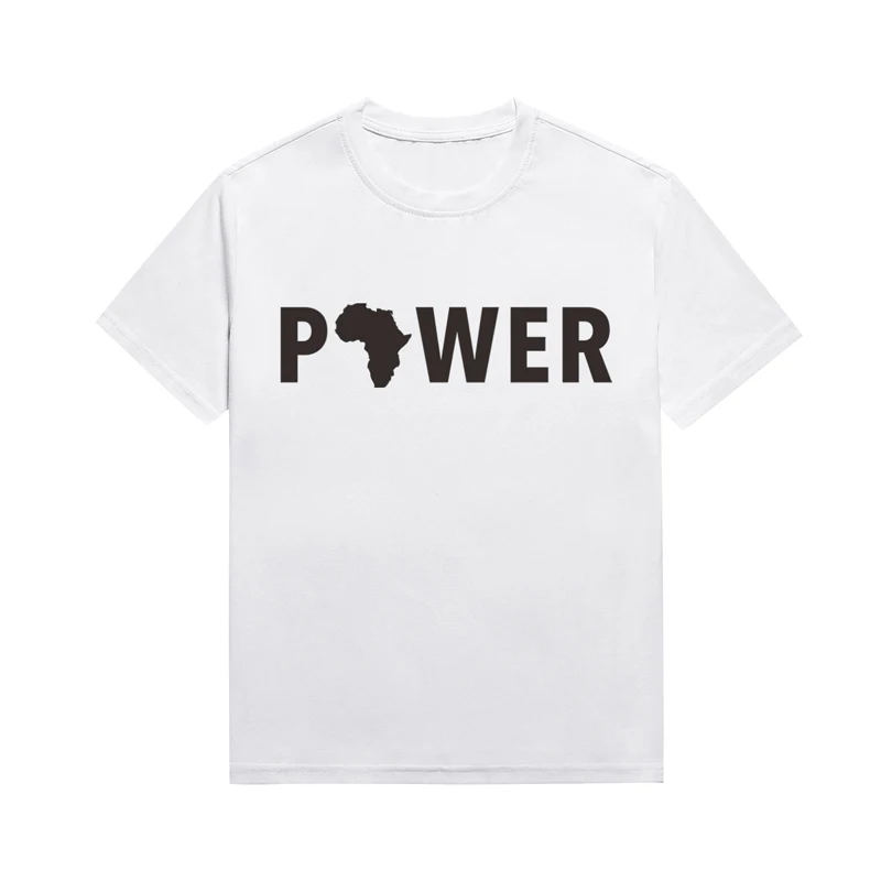 

Pwer Melanin Slogan Female T Shirt Feminism Tees Harajuku Graphic Tops Custom T Shirts For Women