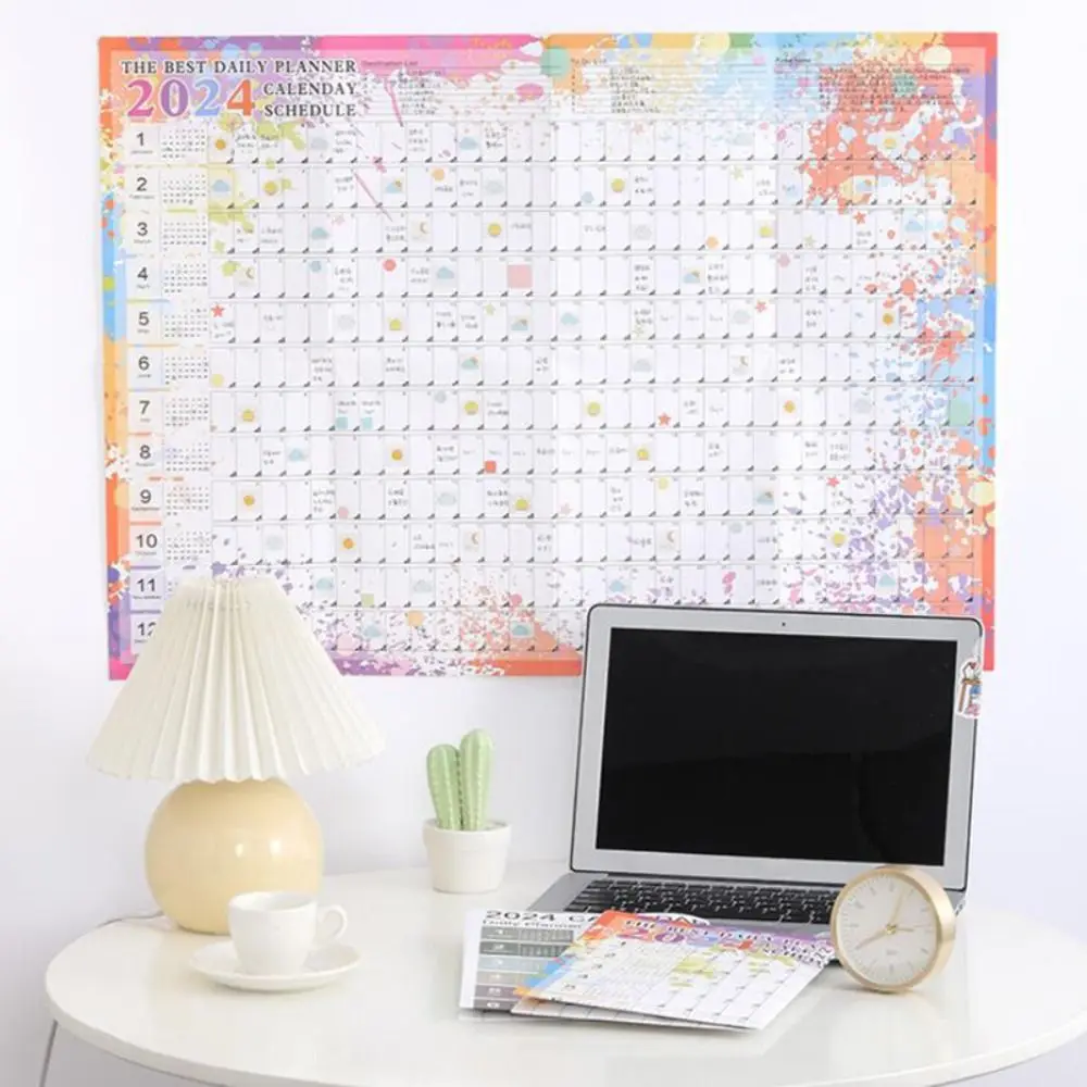 

2024 Wall Hanging Calendar Yearly Weekly Annual Wall Calendar Planner for Office
