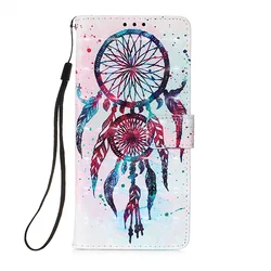 Cute Painted Leather Flip Case with Wallet Stand and Card Holder for Honor 500 Pro 5G (YB0280)