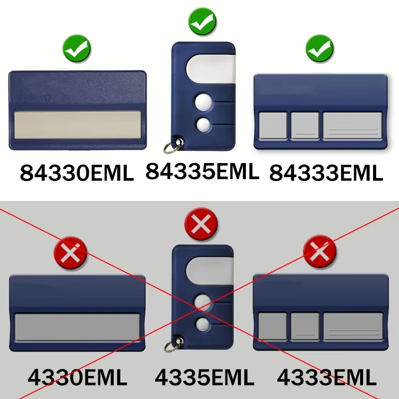 LiftMaster 84330E 84333E 84335E 84330EML 84333EML 84335EML 94335E 94330E ​94335EML 94330EML Garage Door Remote Control 433.92MHz 2