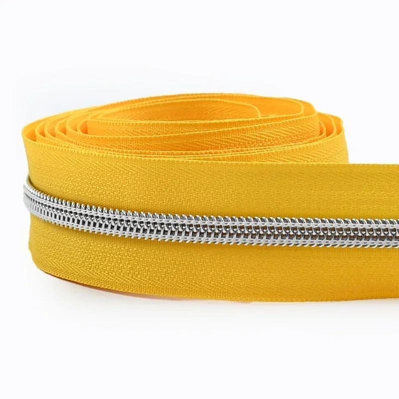 Nylon Zippers Silver Teeth Roll for Sewing and DIY Tailoring Accessories