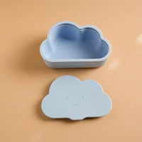 1PCS BPA Free Kids Silicone Food Storage Box Cartoon Baby Snack Box Portable Snacks Container With Lid Children's Tableware 2