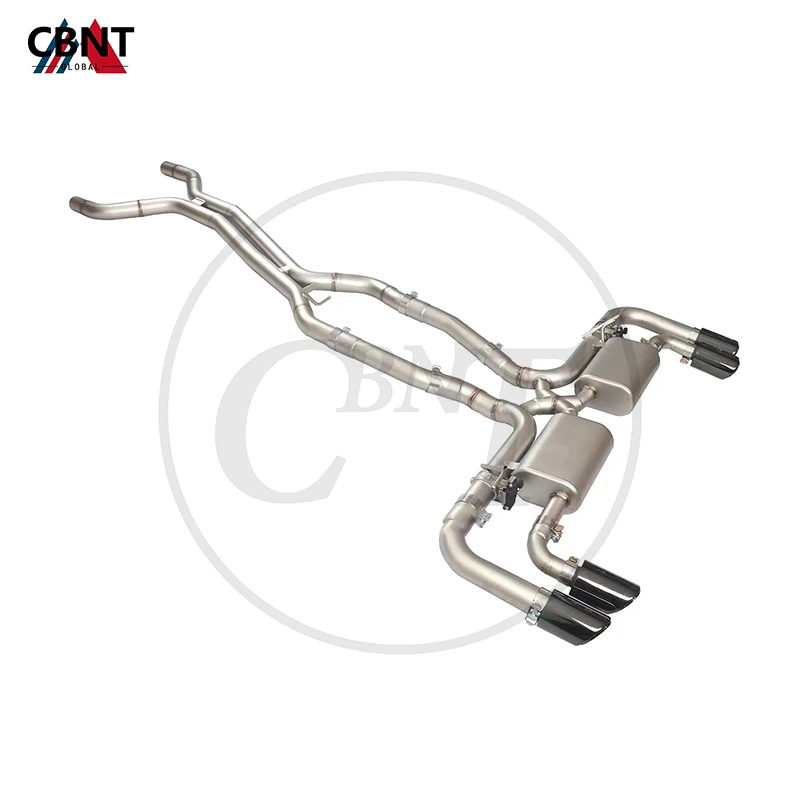 CBNT for Porsche Cayenne 958 3.0T 3.6L 3.6T 4.8L 4.8T 2010- Valved Exhaust Catback SS304 Exhaust-pipe with Valve Muffler