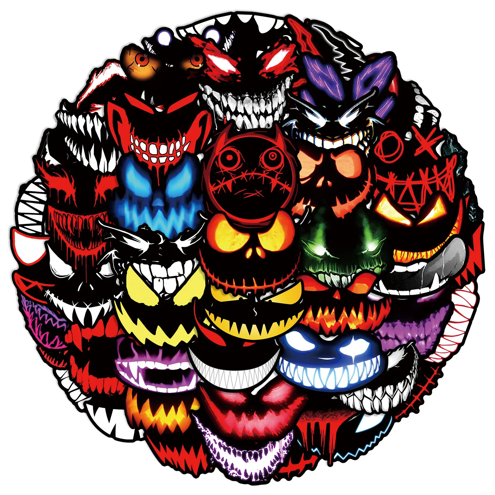 10/50 stücke Horror Grimasse Coole Graffiti Aufkleber Telefon Gitarre Laptop Notebook Koffer Wasser Flaschen Wasserdichte Aufkleber Kinder Spielzeug