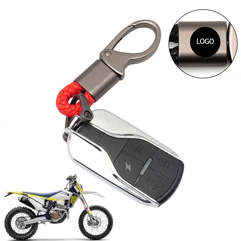 

New Motorcycle Keychain High Quality Alloy Braided Rope Keyring For Husqvarna Svartpilen 401 250 701 VITPILEN Key Accessories