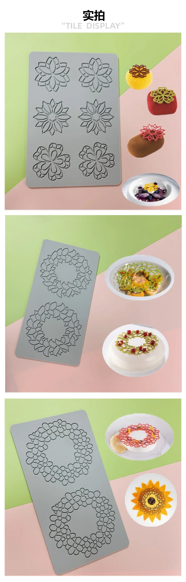 Leaf Flower Wreath Lace Silicone Mold Fondant Cake Sugarcraft Mould Chocolate Candy Des... - SKU LLSM0910 - UGI Packaging