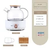 220V 1L Electric Health Preserving Pot Glass Water Boiling Kettle Teapot Fruit Tea Dessert Cooking Pot Multi Cooker 6