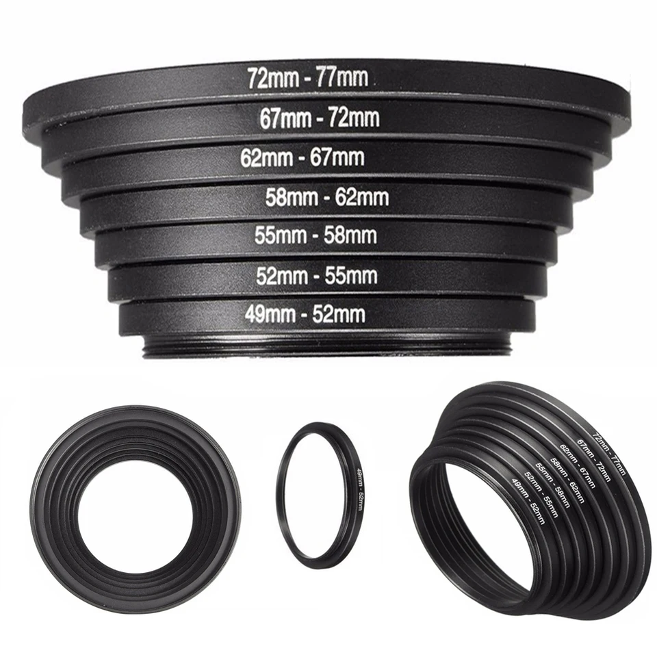Anello Step Up Da 49 A 77 Mm In Alluminio – Perfetto Per Filtri E Accessori – Qualità Top, Spedito Dall'Italia - 2
