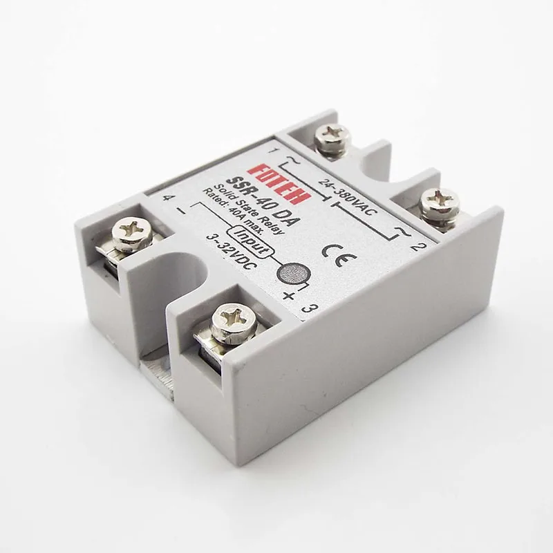 

Power Supply Relays SSR-40DA 40A Solid State Relay Module DC 4V-32V Input DC 24V- 380V AC Output for led strip light