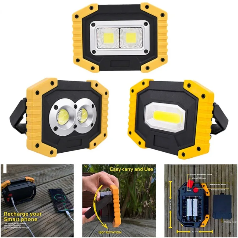 

Суперъяркий фонарик с зарядкой от USB для экстренных ситуаций, ночной фонарь для кемпинга на открытом воздухе 18650 или AA