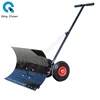 Wheeled Snow Shovel Pusher Efficient Heavy Duty Multi Angle Metal Sleigh Shovel Snow Plow for Park Doorway Walkways Driveway Car 1