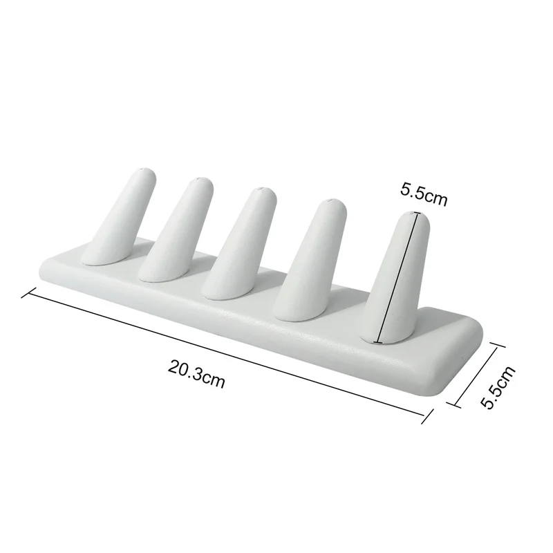 High-quality Velvet Or PU Leather Jwelry Display Stand Ring Storage Display Stand Jewelry Store Counter Display Stand For Rings