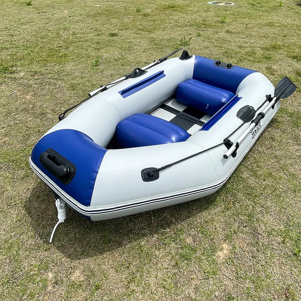 PVC Inflatable Boat for Fishing, 2.1 mKayak, Canoe, Slatted Wooden Floor, Dinghy with Free Accessories, Outdoor Water Sports