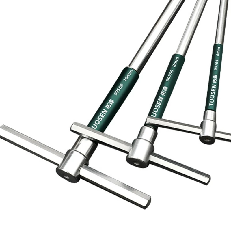 T Type Universal Socket Wrench Carbon Steel Hexagon Socket Wrench T-shape Spanner Hand Tools for Auto Repair