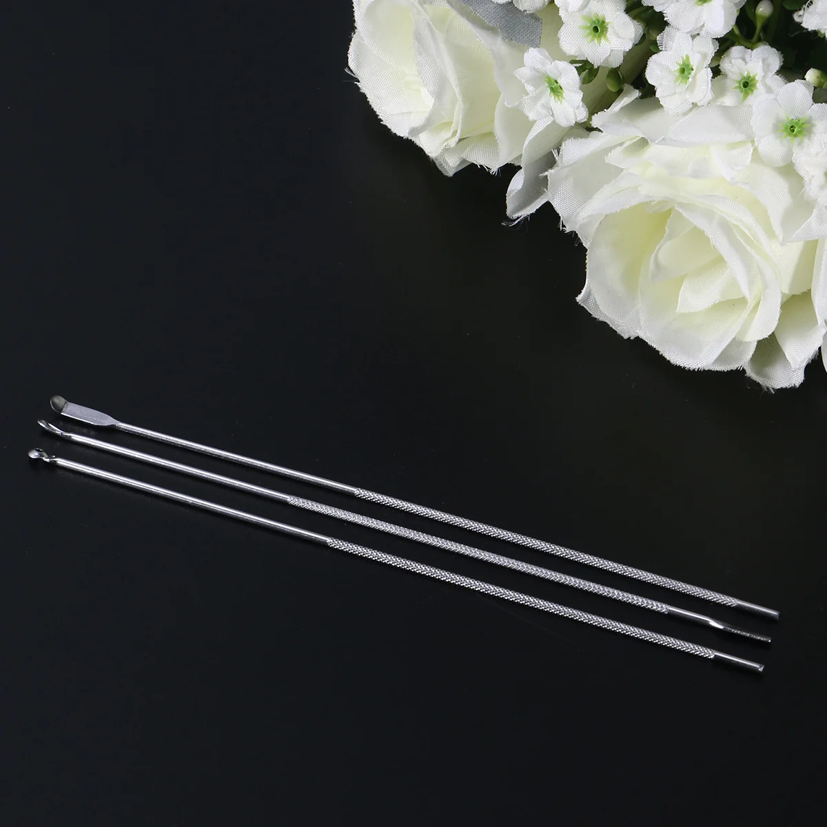 3pcs Portable Stainless Steel Ear Wax Screw Type Earwax Remover Ear Cleaner Set earwax removal 4