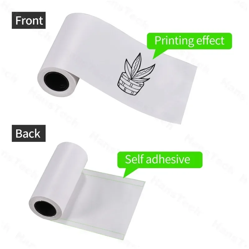 5 Rolls Thermal Printer Paper 57mm Roll Mini Rolls Stickers For Paperang P1/P2/P3  PeriPage A6/A9 Series T02 M110 Mini Printers