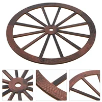 Wood Wagons Wheel Decorative Wooden Wheels Old Western Style Wagon Wheels Decor Vintage Rustic Wall Hanging Wood Cartwheel 2