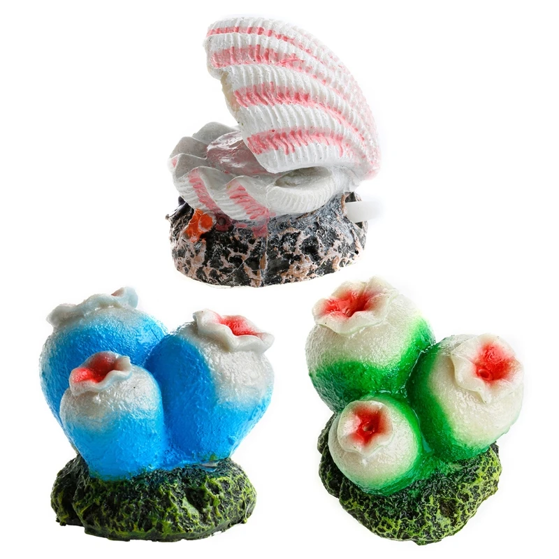 

Aquarium Air Stone Resin Coral for Shell Bubble Stones Safe for Freshwater Saltw