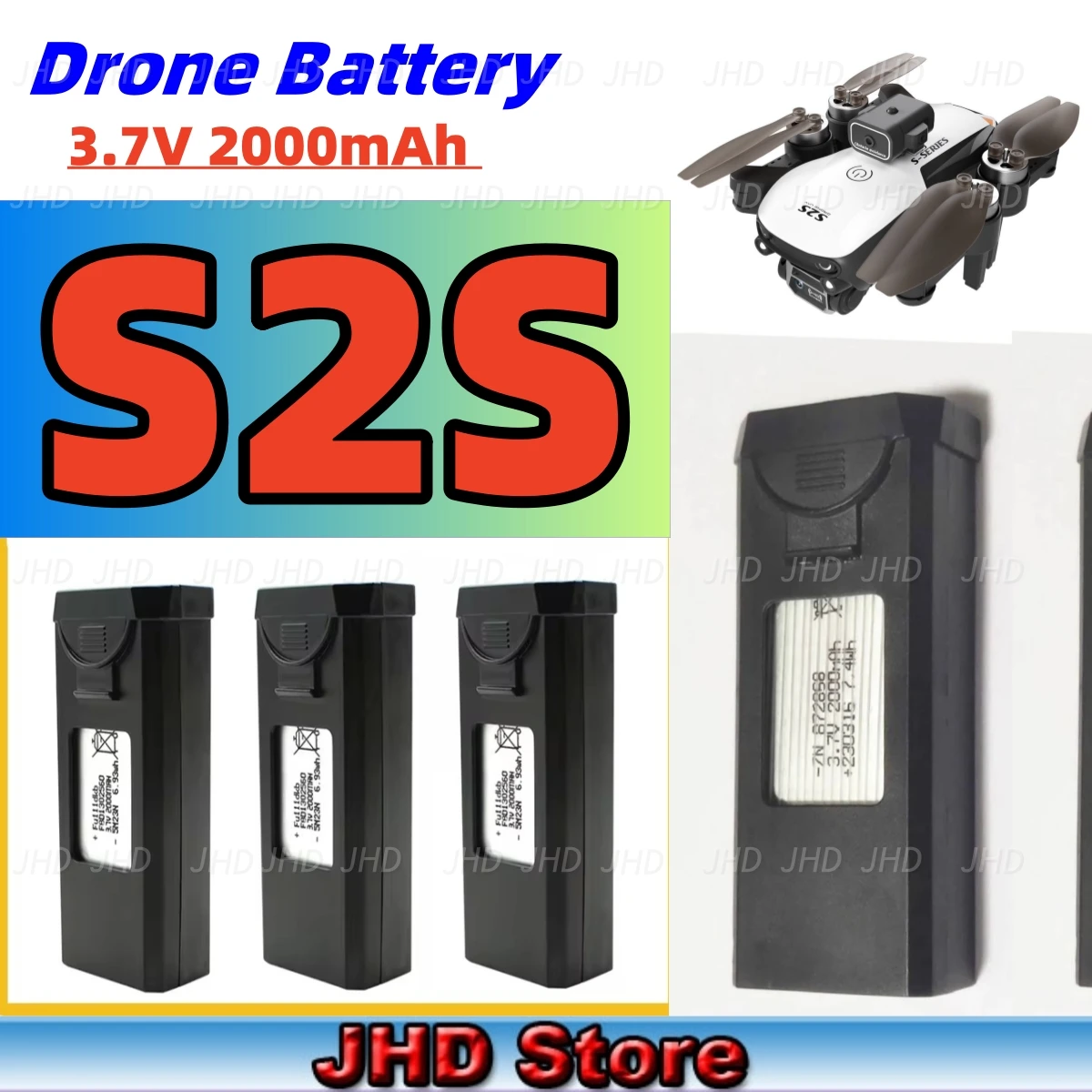 JHD Original LSRC S2S Battery for S2S Battery 2000mAh Mini Drone RC Qudcopter Original replacement lithium battery