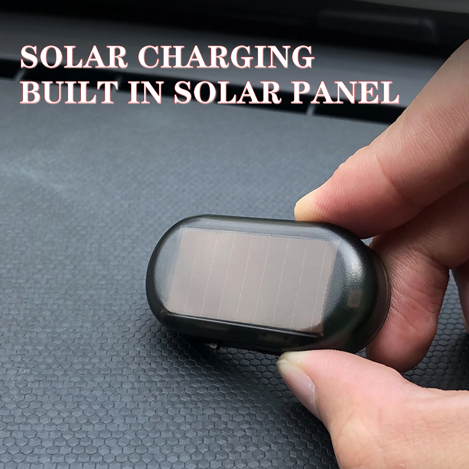 2-Pack Solar-Powered LED Security Flashing Lights with USB Charging
