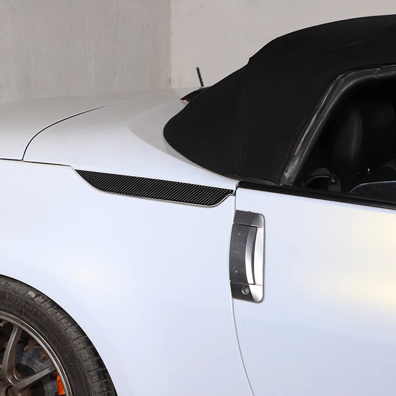 

Декоративные наклейки на заднее боковое крыло автомобиля для Nissan 350Z 2003 2004 2005 2006, мягкие Аксессуары из углеродного волокна для защиты крыла