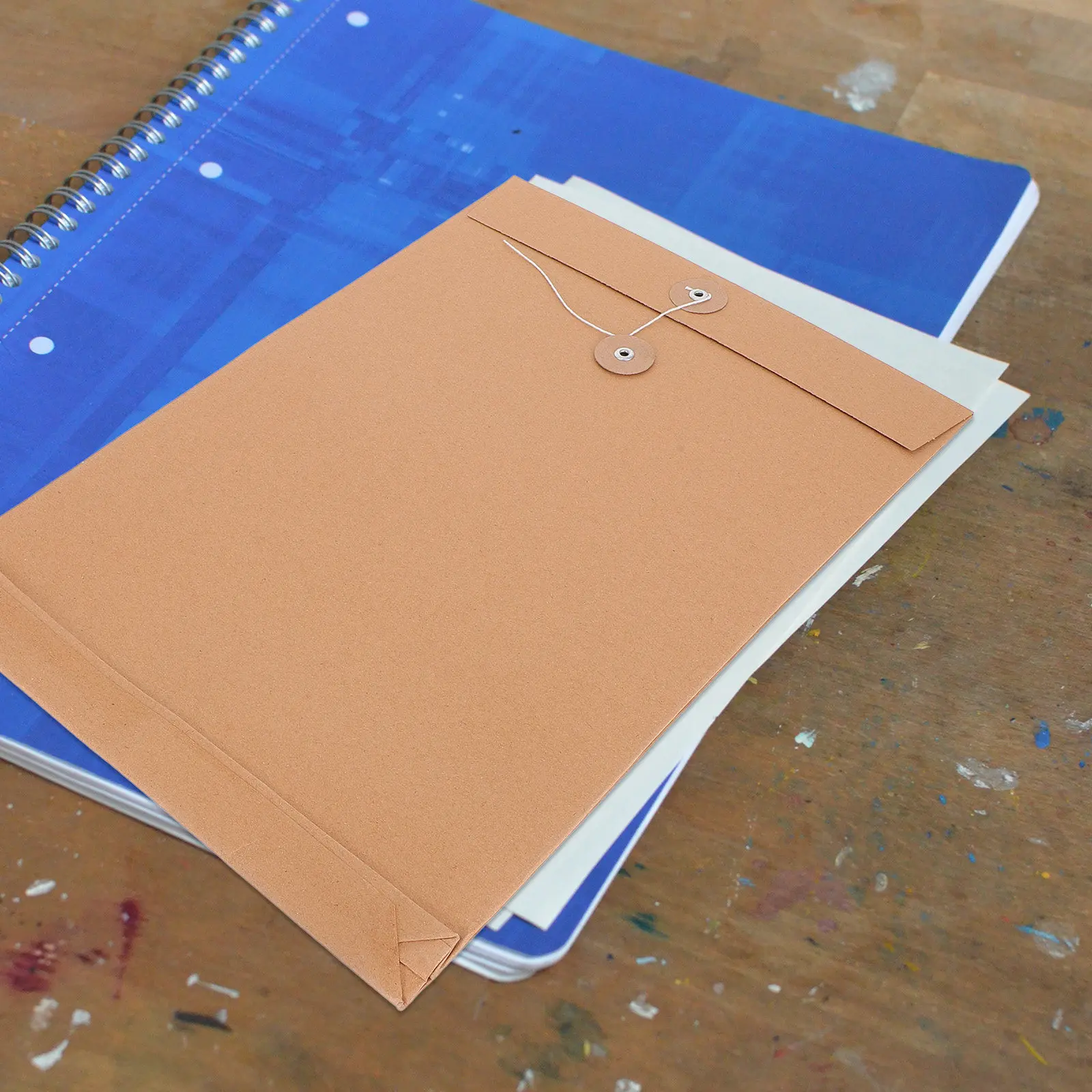 25Pcs 파일 폴더 대용량 크래프트 종이 포트폴리오 주최자 케이스 편지 크기 문서 캐리어 가방 사무용품