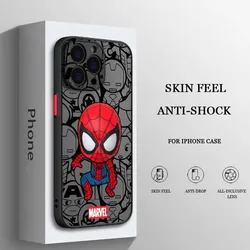 Superhero Spider - Man Frosted Translucent Soft Phone Case - iPhone 14 Pro (FGbk01)