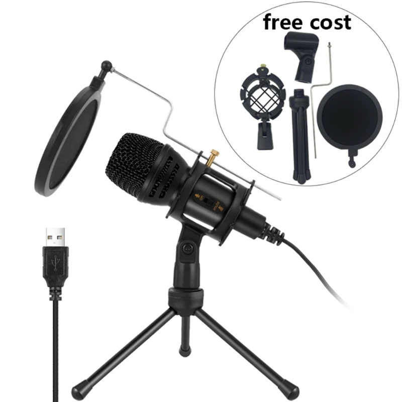 

Noise Cancelling USB Microphone Condenser Mic Sensitive Sound Pickup