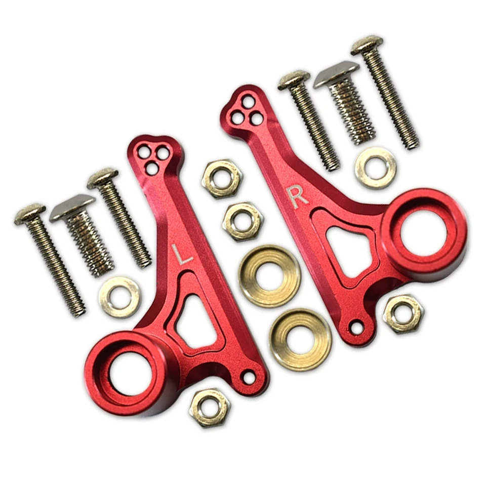 GPM Aluminum Servo Horn & Stainless Steel Adjustable Steering Link Set For Traxxas E-Revo 2.0 VXL (86086-4) - 4Pc, Red