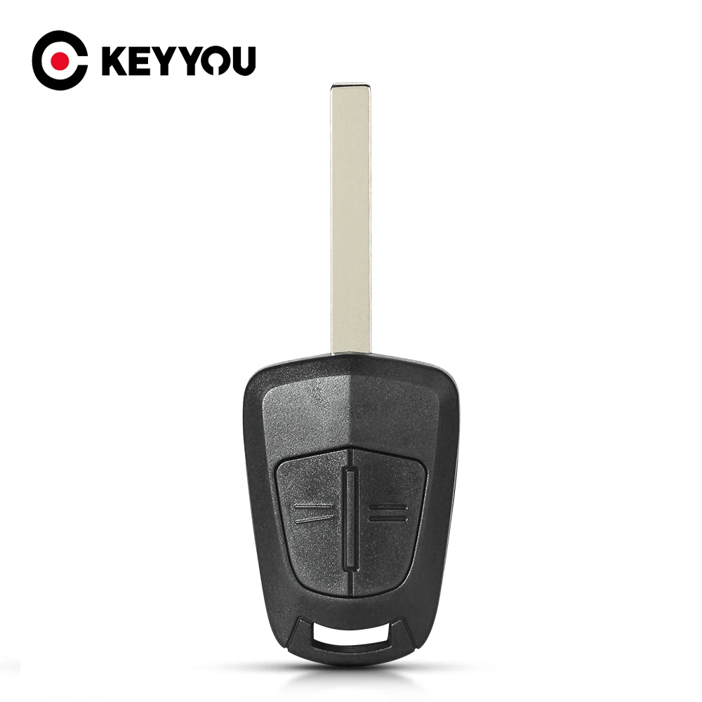 Keyyou 10Pcs New Car Key Case Shell Fob Per Vauxhall Opel Corsa Agila Meriva Uncut Blade 2 Button Blank Key Fob Cover