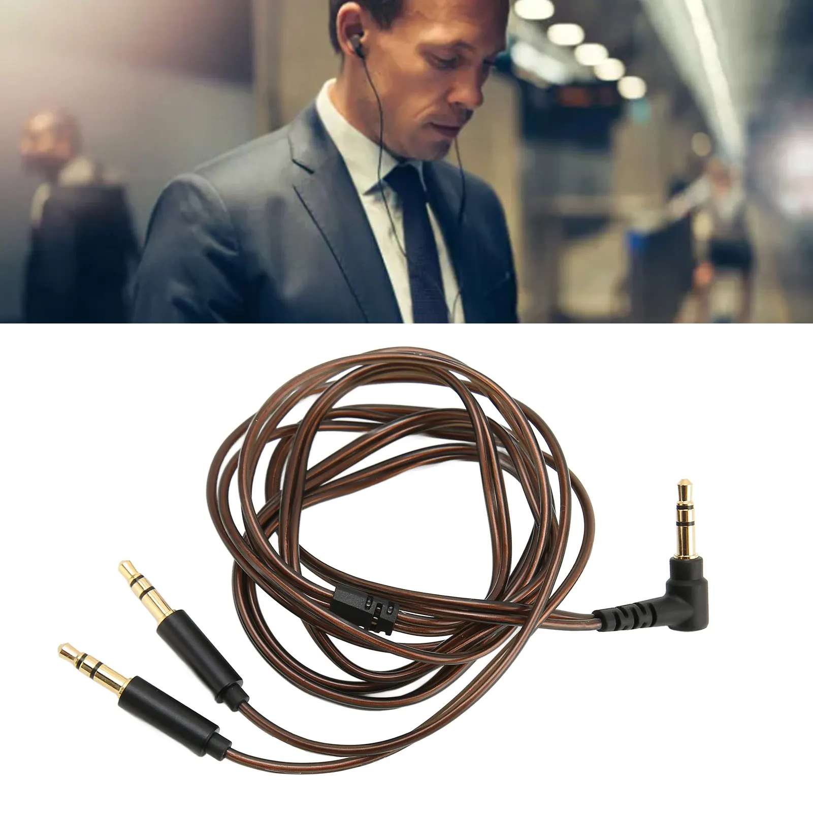 3.5mm to Dual 3.5mm Jack Male Cord OFC  Headphone Upgrade Cable for Hifiman Sundara for Arya for Ananda Headphone Cable