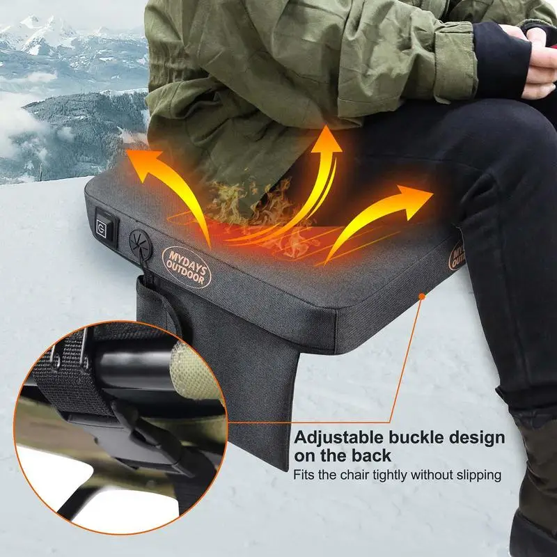 Portable Heating Pad Stadium Seat Cushion for Bleachers USB Charge