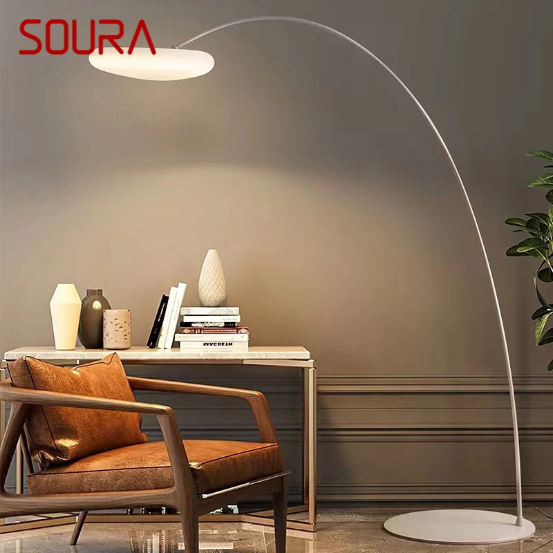 

SOURA Fishing Floor Lamp Nordic Modern Family Living Room Beside The Sofa Creative Cloud LED Decorative Standing Light