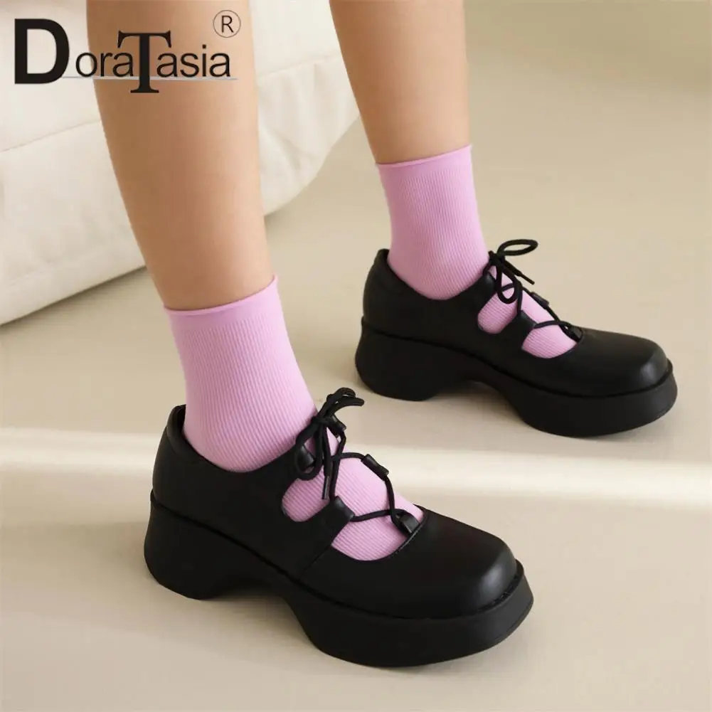 Big Size 35-43 New Ladies Platform Mary Janes Pumps Fashion Buckle Wedges High Heels Pumps Women Casual Cute Woman Shoes