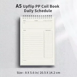 Deluxe A5 Spiral Planner Agenda - 160 Pages Thick Notepad for Daily Schedules and To - Do Lists (1pc A5)