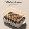4L Electric Grill Pan New model Customized Mode Intelligent 1H Shabu Shabu Hotpot Multi-function electric frying pan 5