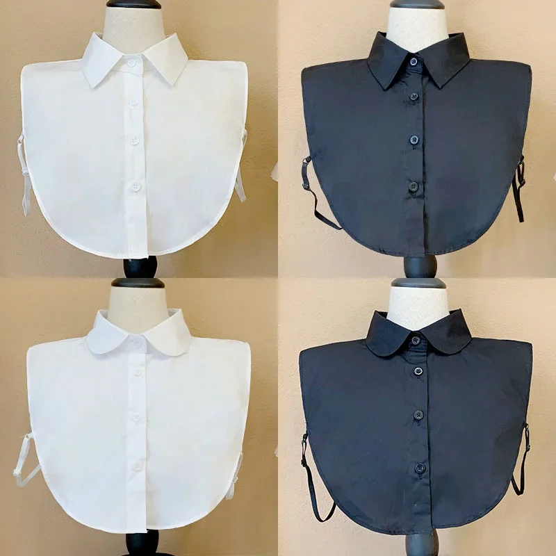

New Fake Collar Decoration Korean Version Black Fake Necks Women's Versatile Doll Collar Autumn Winter White Fake Facing Shirt