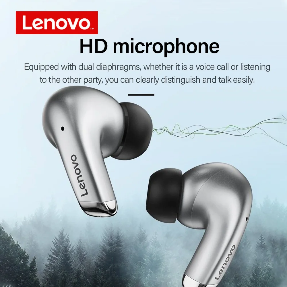 100% Original Lenovo LP5 Wireless Bluetooth Earbuds HiFi Music Earphone With Mic Headphones Sports Waterproof Headset 2021New 2