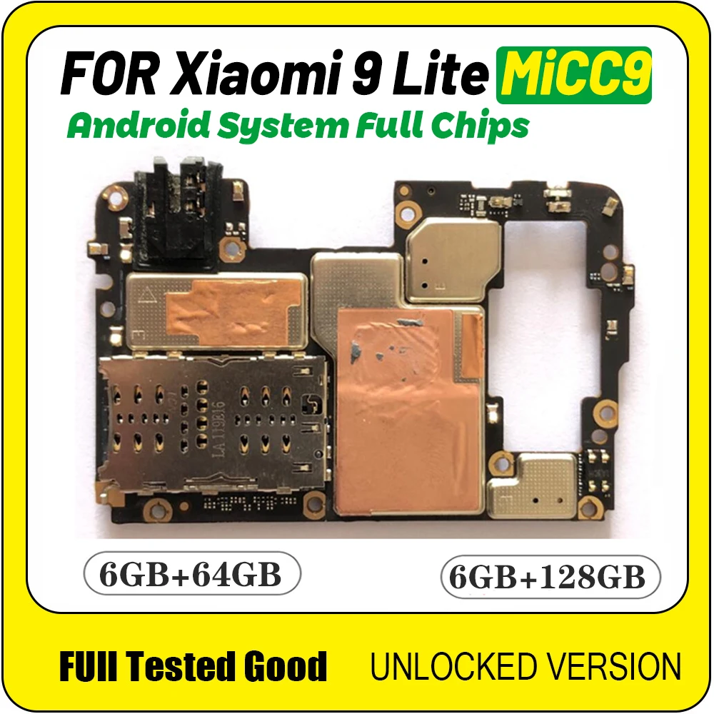 Материнская плата для Xiaomi CC9 MiCC9 Mi 9 Lite оригинальная глобальная версия работает