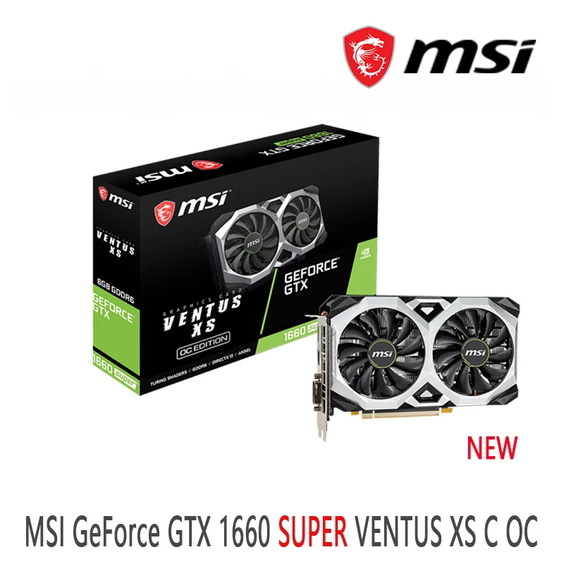 graphics card for gaming pc NEW MSI GeForce GTX 1660 SUPER GAMING X VENTUS XS C 1660S 12nm 6G GDDR6 192bit  DP Support AMD Intel Desktop CPU Motherboar latest graphics card for pc Graphics Cards