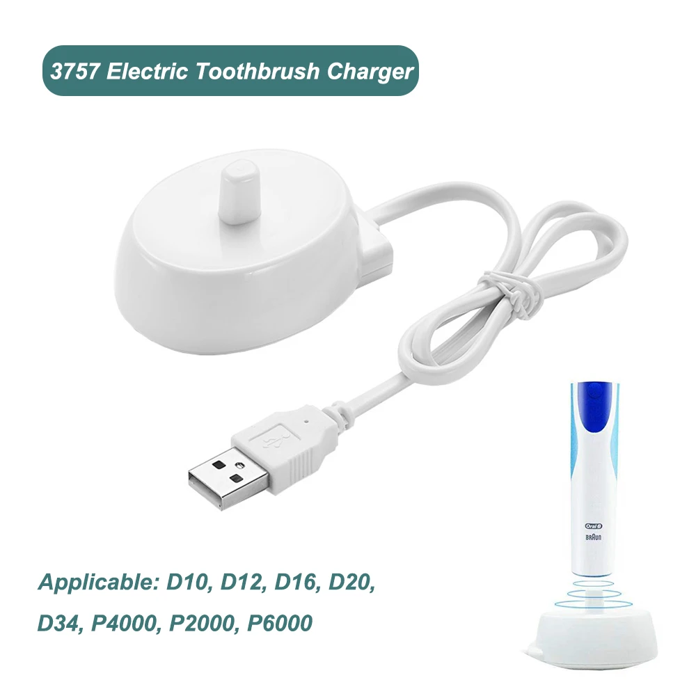 Caricatore Da Viaggio Usb Dock 3757 Culla Di Ricarica Per Spazzolino Elettrico Per Braun Oral B Series D12 D20 D16 Supporto Di Ricarica Per Spazzolino