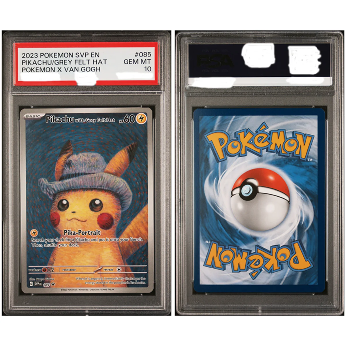 DIY 2023 Rating Card SVP EN PIKACHU GREY FELT HAT POKEMON X
