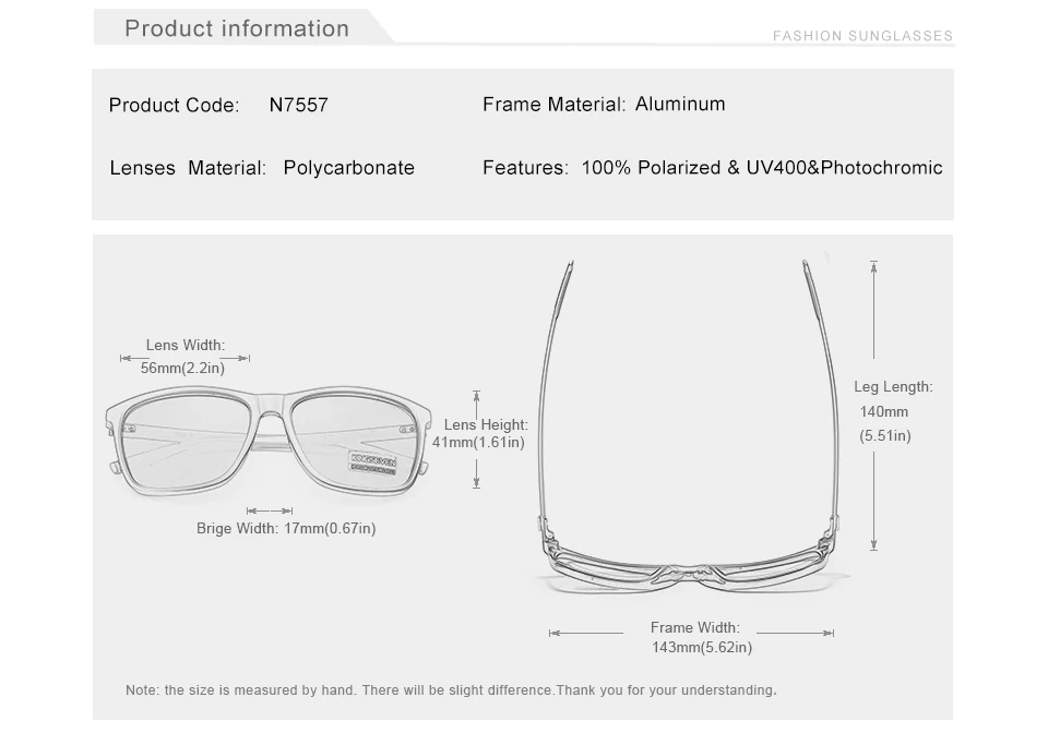 Kingseven aluminium sonnenbrille herren polarisierte photo chrome sonnenbrille damen brille zubehör outdoor sport brillen uv400 – Detail 2