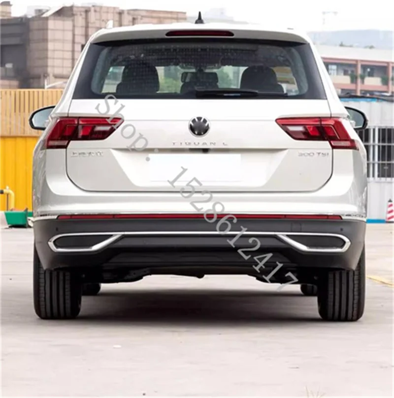 폭스바겐 티구안 2 R-라인 20222024 크롬 배기구 뷰 디퓨저 스테인리스 스틸 ABS VW 외부 자동차 액세서리 부품