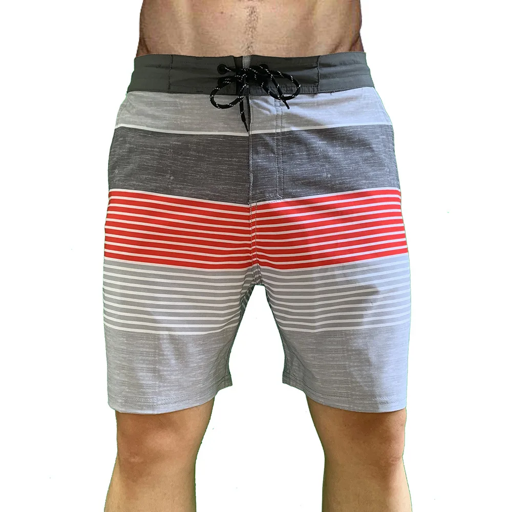 

Men's Quick drying casual beach pants, sports shorts, Surf and Bodybuilding, Striped pattern, hot men's shorts 2024 summer