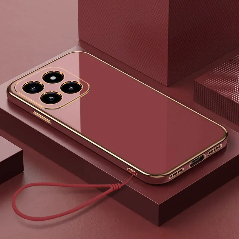 Enhanced Shockproof Silicone Back Cover with Electroplated Edges