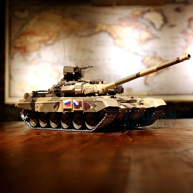 HENG LONG RC Tank 1/16 7.0 Upgraded Russia T90 3938 W/ 360° Turret Metal Tracks Remote Control Car Boys for Toys TH17850-SMT4 2