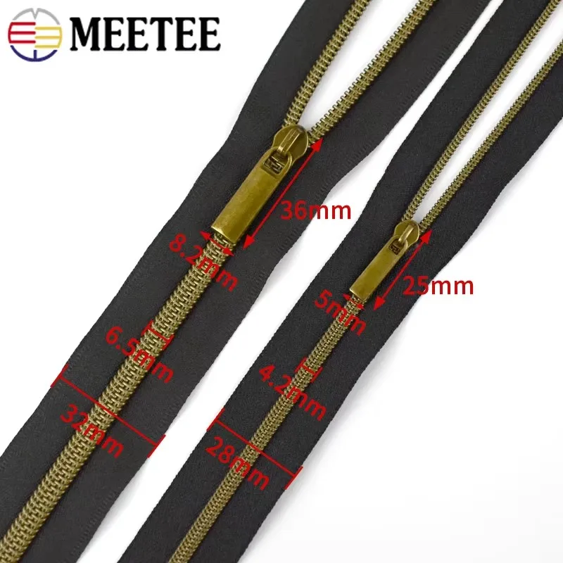 2/5/10M 3# 5# Nylon Zippers Luggage Strap Instant Zipper Slider Puller Clothing Closures Zips Roll Coil for Bags Zip Repair Kit