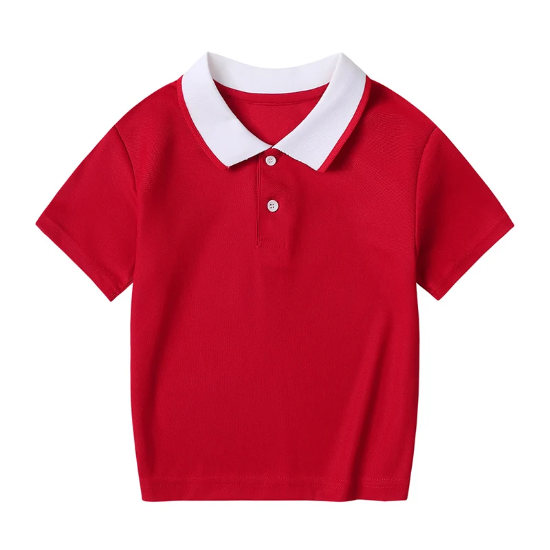 1/2/4 Pcs Children's Summer Solid Color Fashion POLO Shirt Boy Casual Joker Comfortable Short-sleeved Girl Sweet And Lovely Top